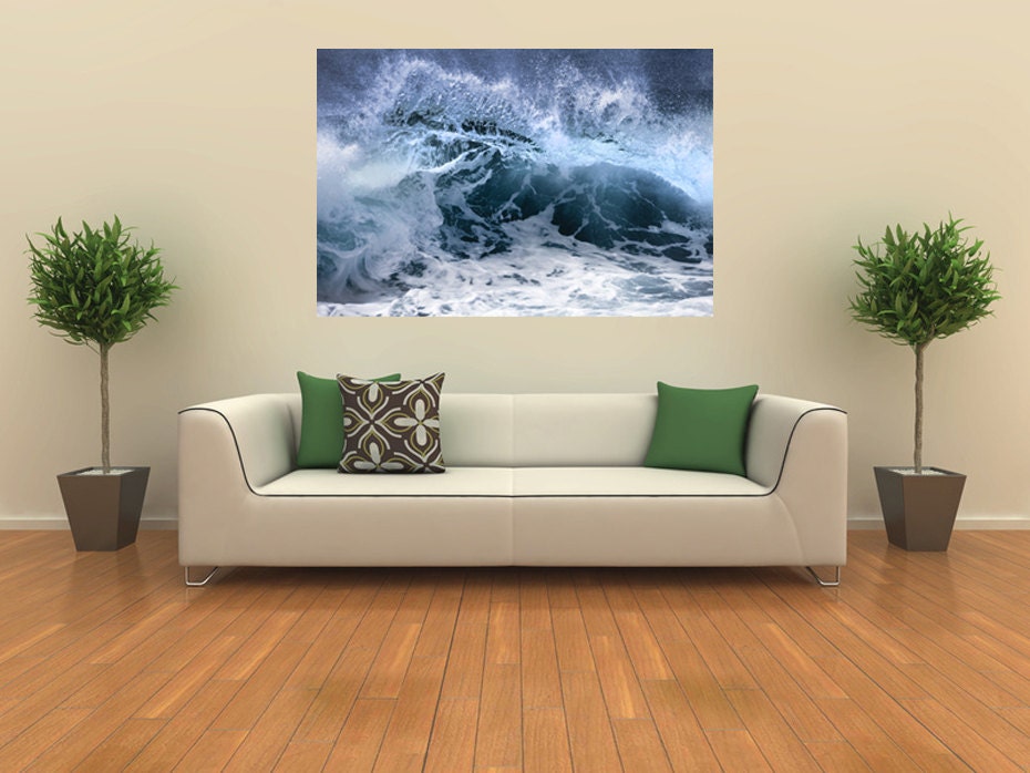 Wave Wall Decal Ocean Wall Sticker Vinyl Home Decor Storm Etsy