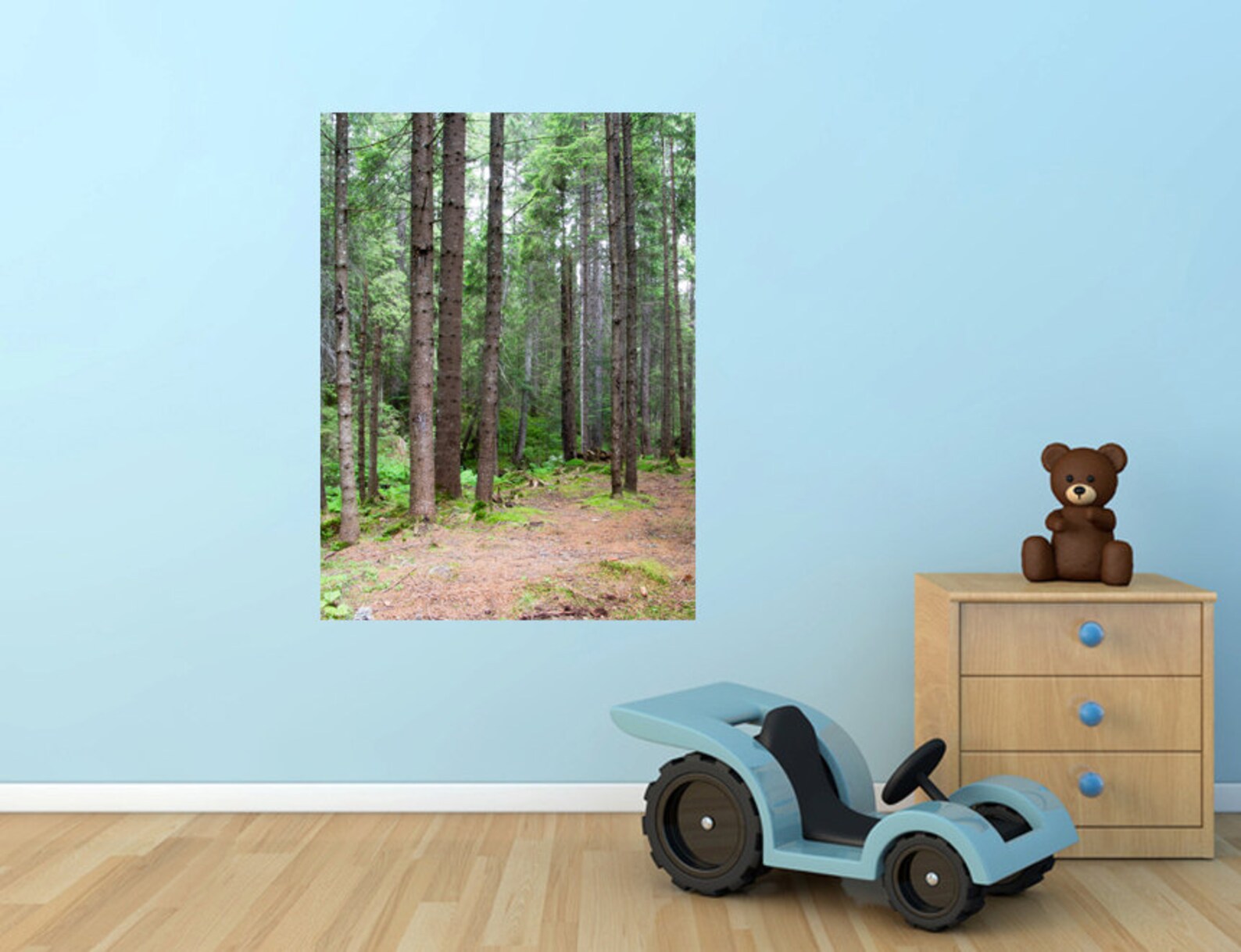 Forest trees wall decal tree wall decal trees vertical 3D Etsy