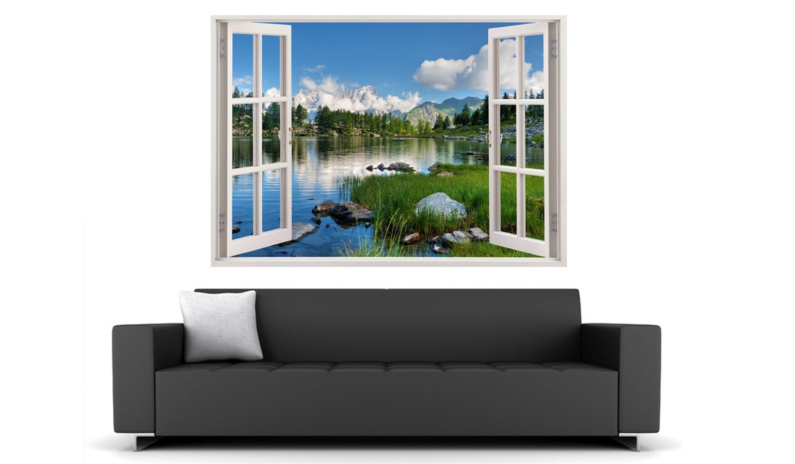 Lake Wall Stickers 3D Window Decor Lake Wall Sticker for Home Etsy
