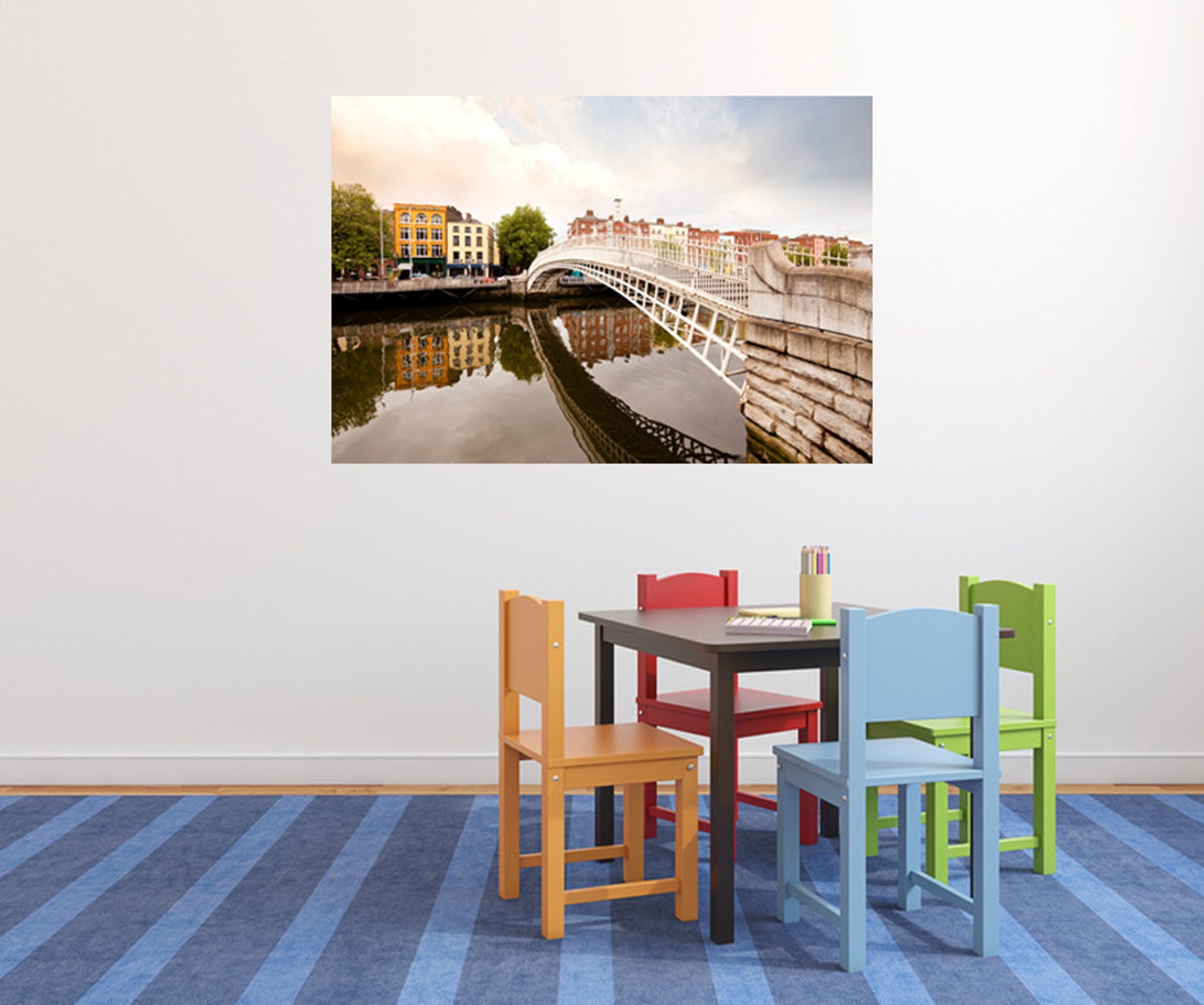 Hapenny Bridge Wall Decal Dublin Ireland Bridge Decal Vinyl Etsy