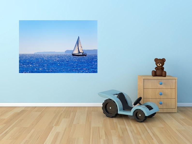 Sailboat Wall Decal Boat Art Boat Wall Decal for Room Decor Etsy