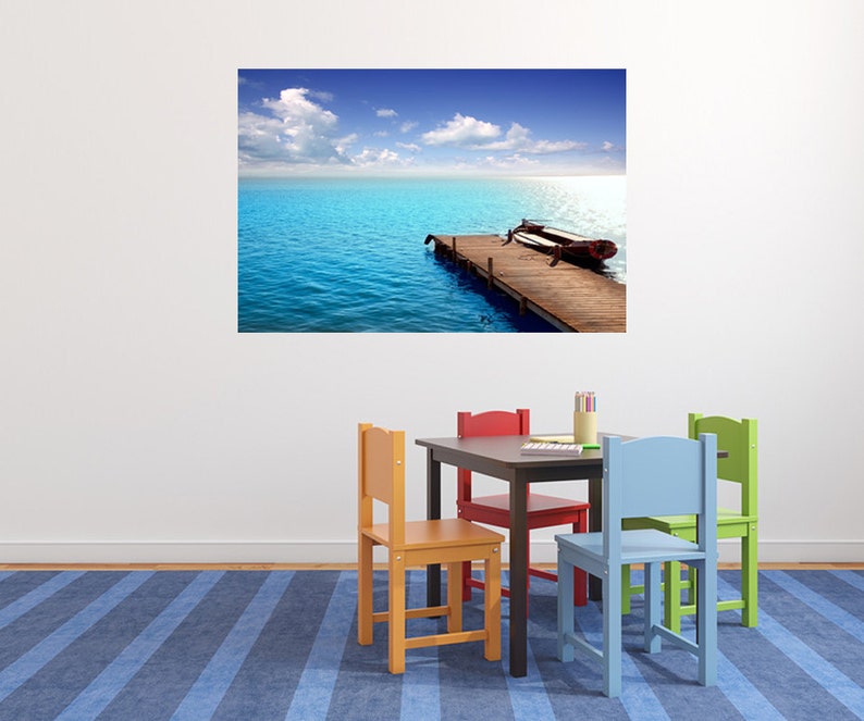 Lake Wall Decal Lake Wall Sticker for Home Design Coast Print Etsy