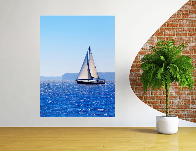 Sailboat Wall Decal Boat Vertical 3D Window Boat Decal for Etsy