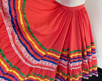 Children's Folklorico Double Circle Multi Ribbon Skirt