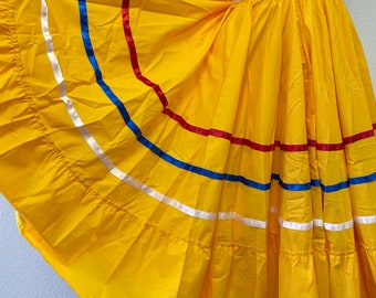 Toddler Colorful Folkloric Skirts- Double circle