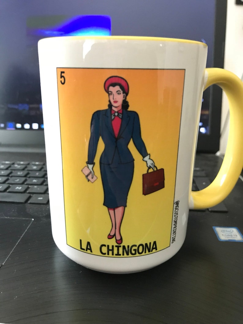 La Empresaria La Chingona La Entrepreneur lotería mugs image 0