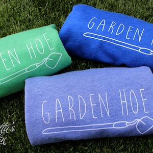 GARDEN HOE Gardening Shirt Yoga Top Blue Women's Triblend Tank Top image 2