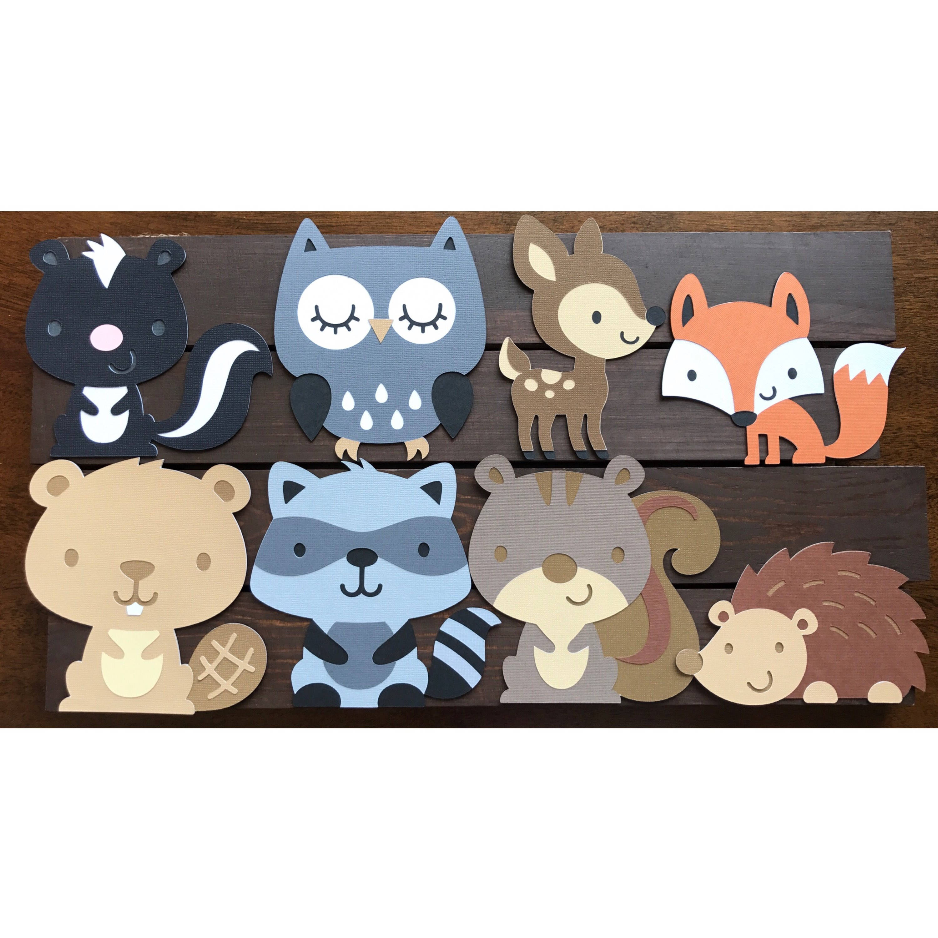 Woodland Animals Die Cuts | Etsy
