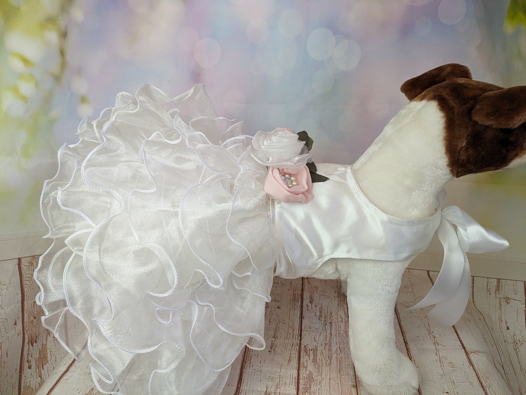 Dog Wedding Dress With Ruffles Bridesmaids Dress White for Small or ...