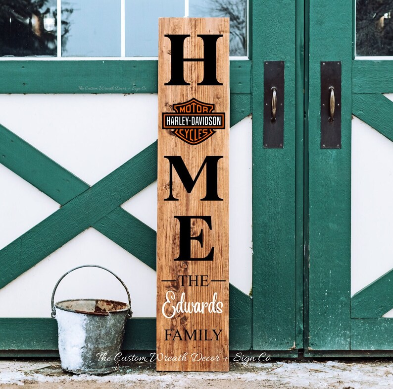 Harley Davidson Porch Sign Harley Davidson Porch Leaner Etsy