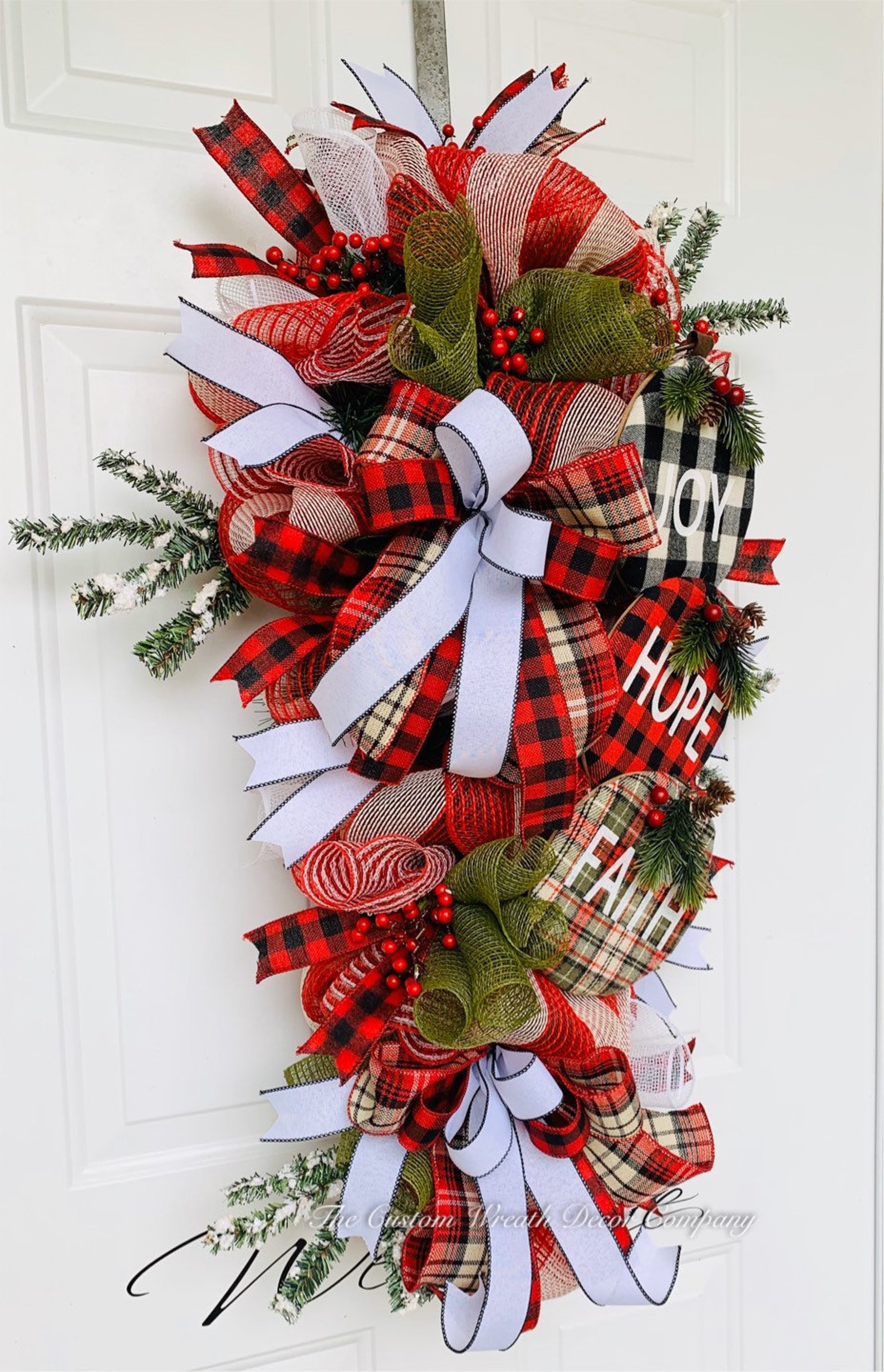 Christmas Swag Christmas Teardrop Swag Holiday Swag Etsy