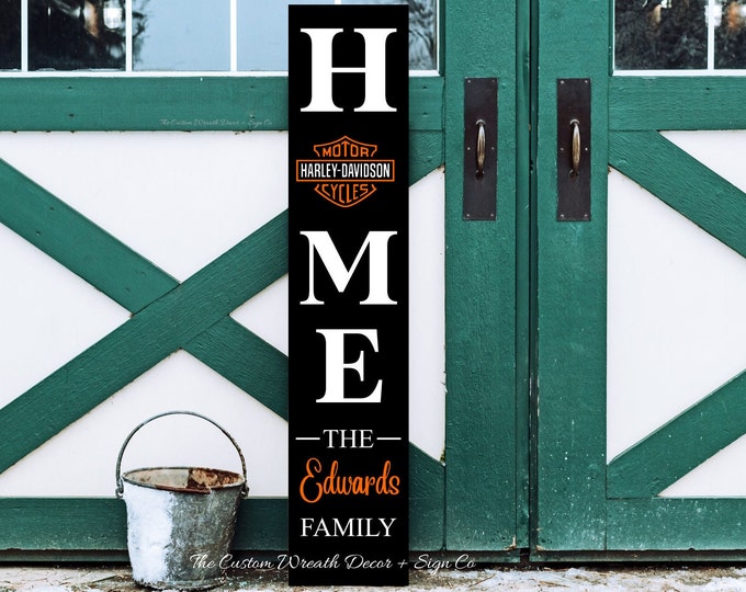 Harley Davidson Porch Sign, Harley Davidson Porch Leaner, Harley