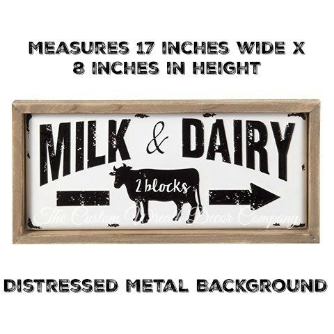 Download 17 x 8 Milk & Dairy Farm Sign, Farm Sign, Dairy Farm Sign ...