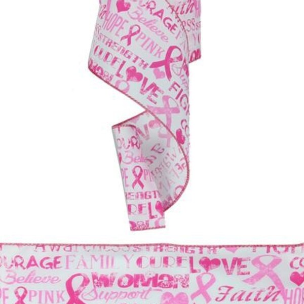 Pink Breast Cancer Awareness Ribbon - 4" x 10 Yards - RG1488