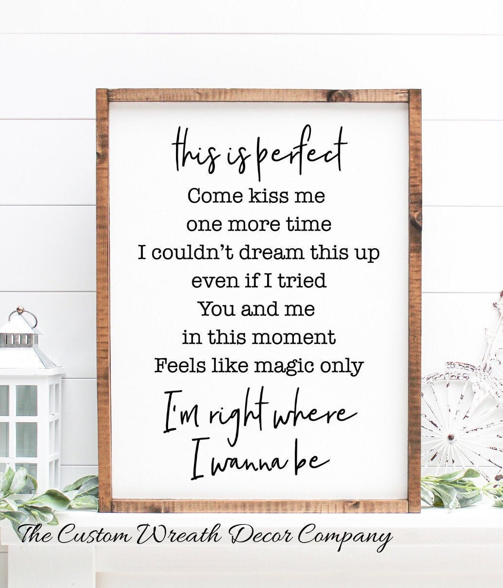 Kane Brown Song Lyrics Sign Kane Brown Heaven Song Lyrics Sign Rustic Love Song Sign