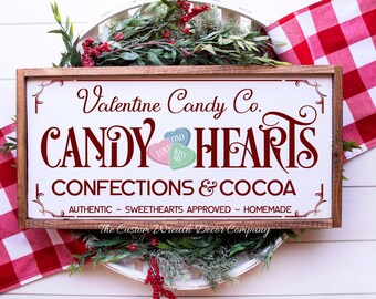 Rustic Valentine Sign,  Candy Hearts Valentine Sign