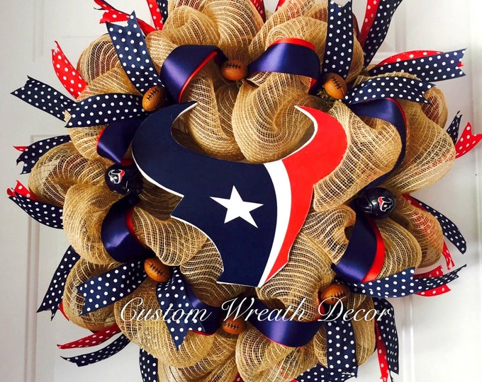 Houston Texans Wreath, Texans Wreath, Texas Football Wreath, Houstons