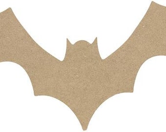 12" Wooden Bat, Unfinished, Wooden Halloween Bat, Unpainted Bat Sign, Halloween Sign - HH7284