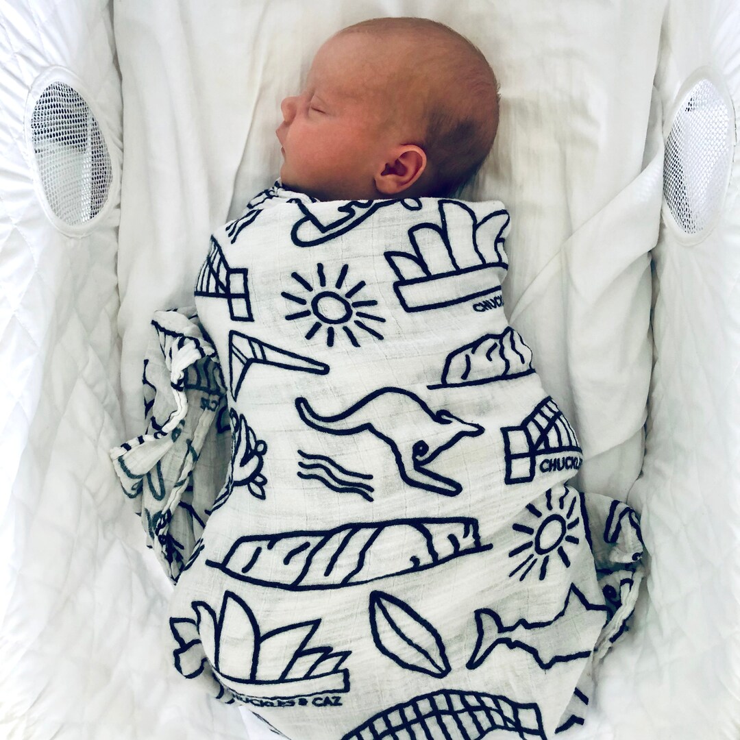 Australian Icon Muslin Swaddle Australian Accessories for Baby Boys