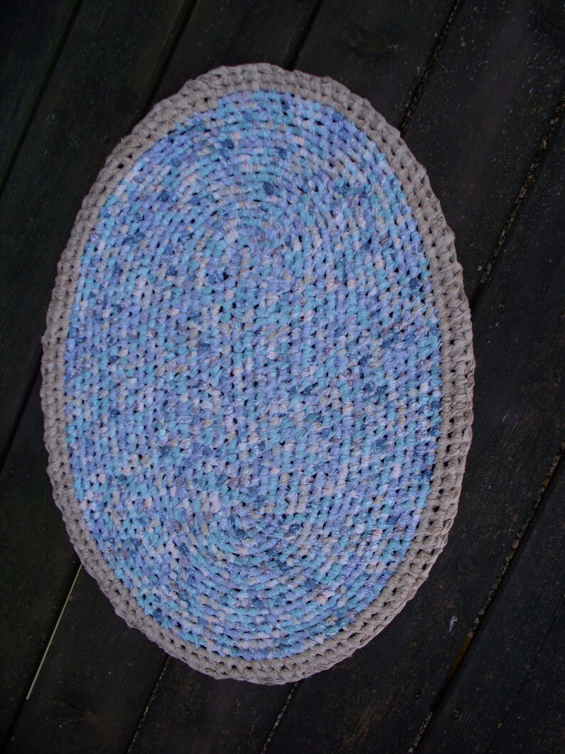 Made to Order Round or Oval Rag Rug Amish Knotted Accent Rug - Etsy