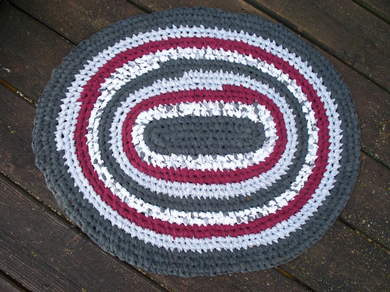 Made to Order Round or Oval Rag Rug Amish Knotted Accent Rug Etsy