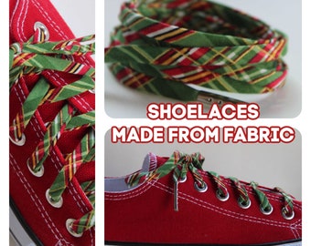 tartan shoe laces