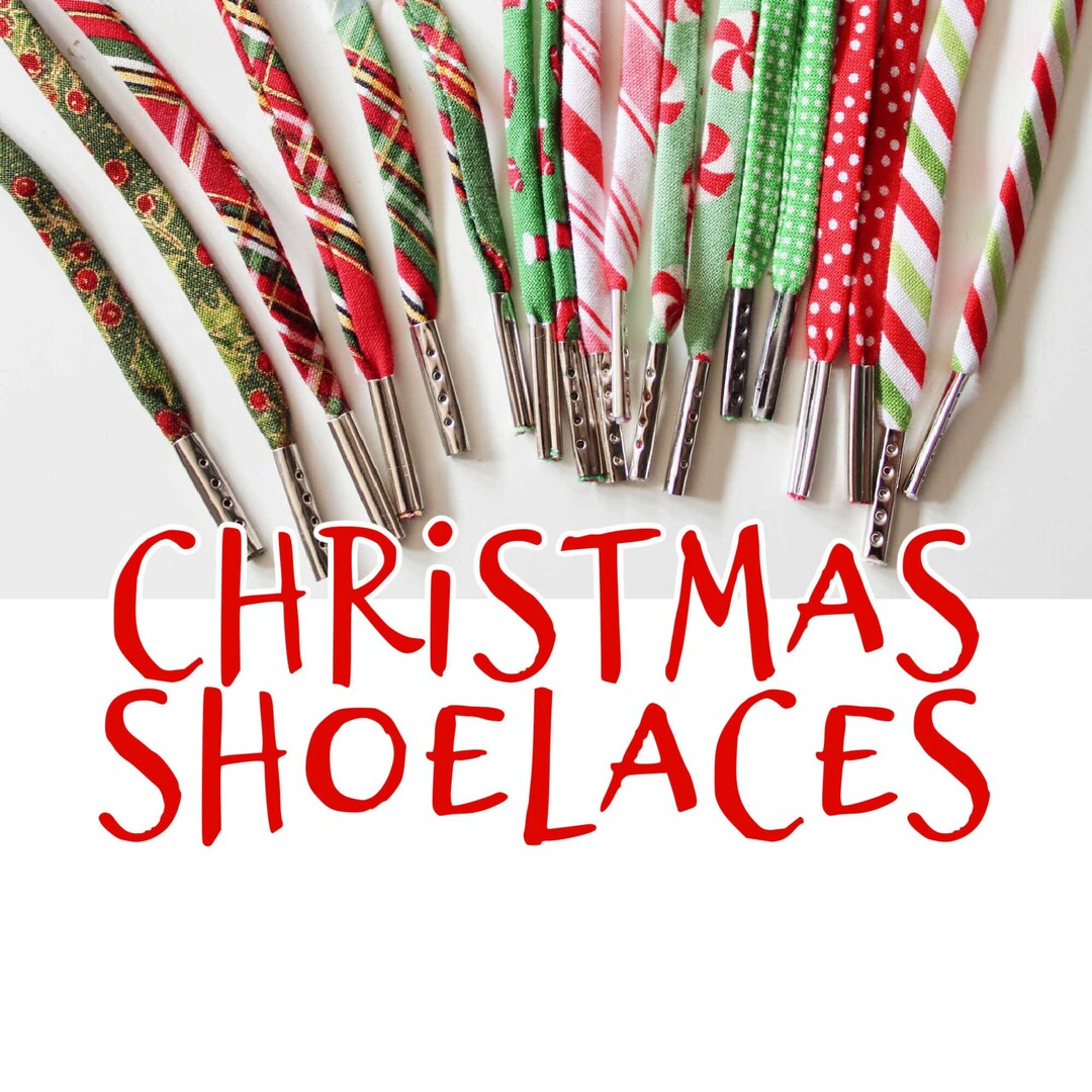 Holiday Shoelaces Shoestrings for Seasonal Outfit Stocking Stuffer Etsy