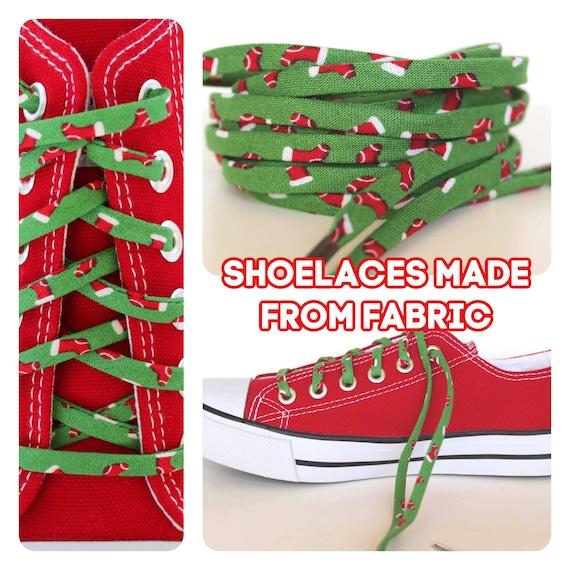 Holiday Shoelaces Tiny Christmas Stockings Shoestrings Etsy