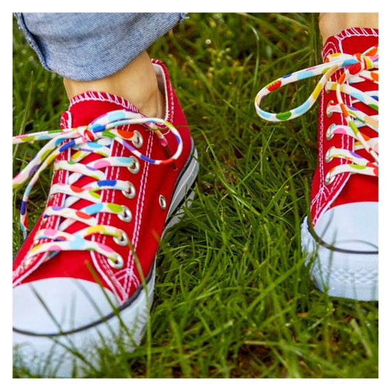 Shoelaces Bright Dots and Spots Fun Shoe Laces Strings | Etsy