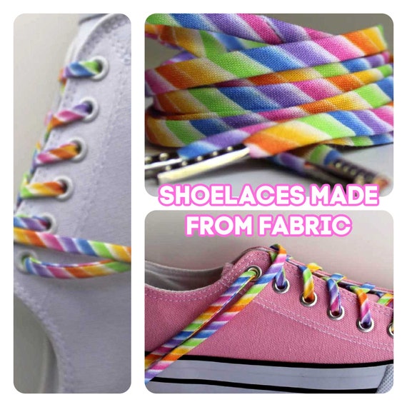 Shoelaces Pastel Rainbow Multi Colored Shoe Laces | Etsy