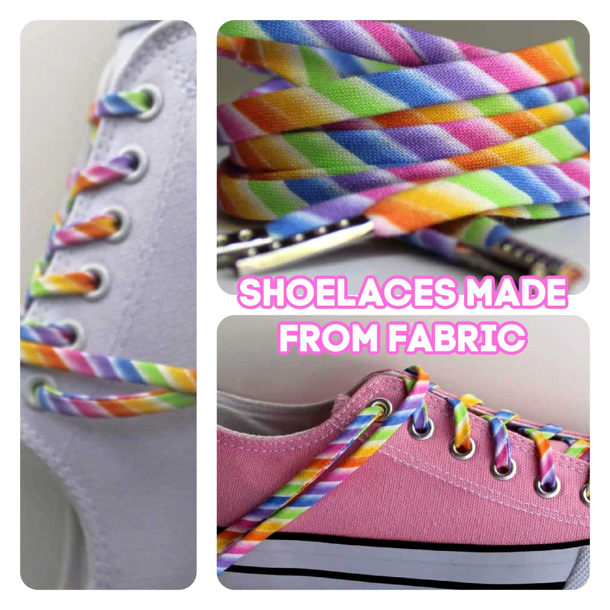 Shoelaces Pastel Rainbow Multi Colored Shoe Laces Etsy