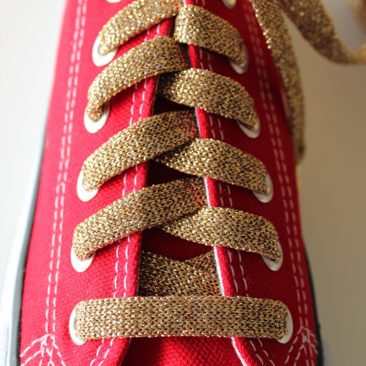 Gold Shoelaces with Gold Metal Tips Shoe Laces Etsy