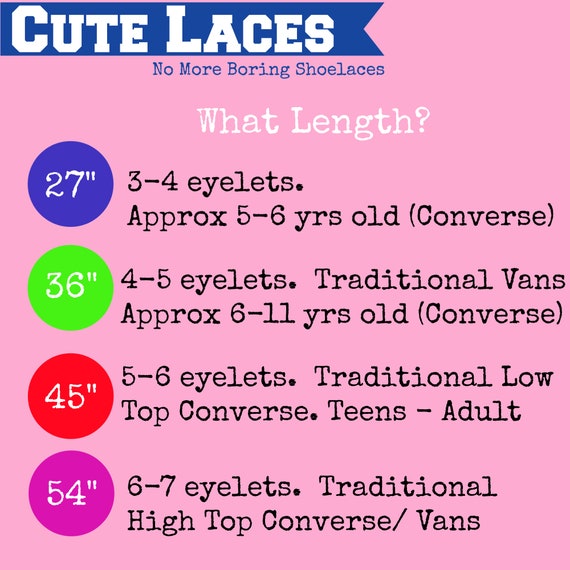 length of laces for converse