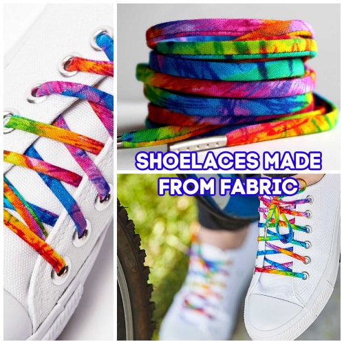 Rainbow Ombre Shoelaces With Metal Tips Shoe Laces Perfect Etsy