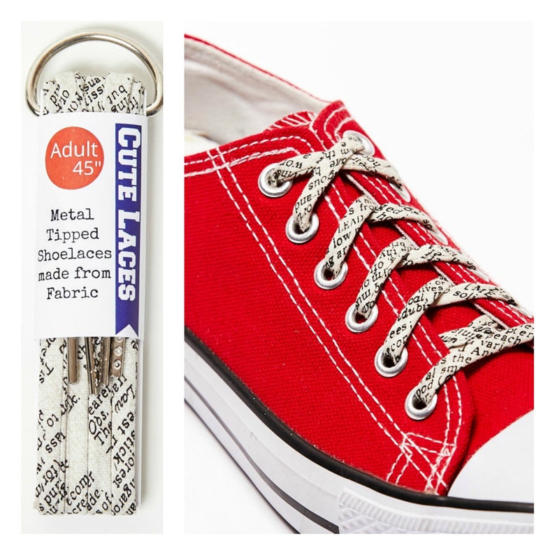 Words Shoelaces Metal Tipped Shoe Laces make a great gift for Etsy