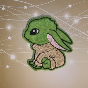 Cute baby alien kawaii embroidery design pattern (in the hoop) file instant digital download space make for clip or hairband