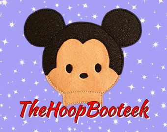 Single Mouse ears bow headband. Mickey Ears. Minnie ears. Digital embroidery design download. ITH project In the Hoop Halloween. Christmas