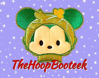 Sprout Mouse ADD on EAR. Mickey Ears Headband. Digital embroidery design download. ITH project In the Hoop Mouse Ears Minnie Mickey