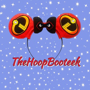 Unglaublicher Held / Mickey Ears / Superheld / Digital Embroidery Design Download / Stirnband / ITH Projekt In the Hoop / Halloween / Maus Ohren