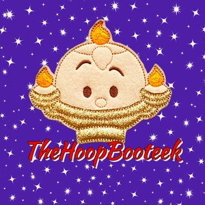 Lumiere Beauty Beast aggiungere su Mickey Ears Digital ricamo design Scarica Bow Headband ITH project In the Hoop Halloween Mouse Ears Belle