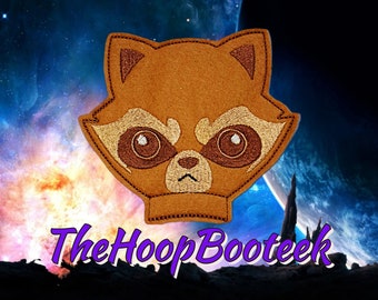 Rocket SINGLE Mickey Ear. Superhero Digital embroidery design download. Headband ITH project In the Hoop. Guardians of the Galaxy I am Groot