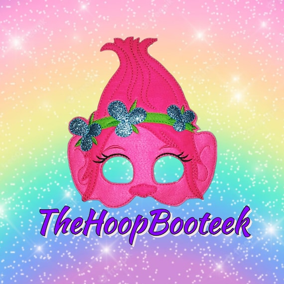 Poppy troll ispirato maschera ITH Project In the Hoop Embroidery