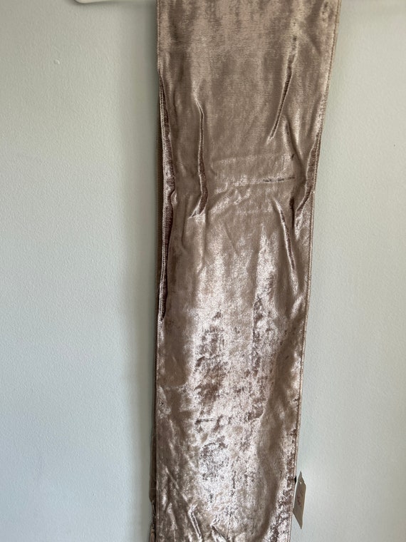 Vintage rayon shimmery beige A. Brod  scarf - frin