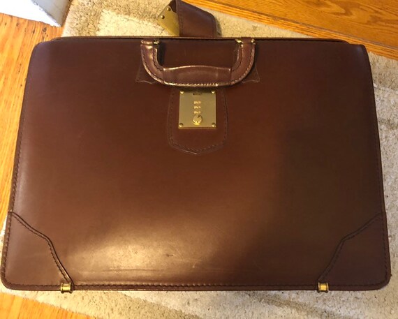 Schlesinger brothers saddle leather briefcase Clearance