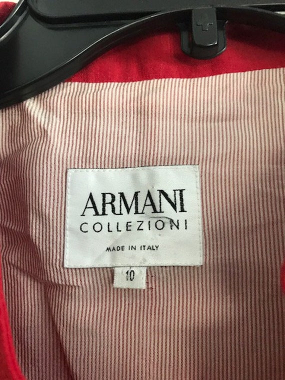 Vintage Armani Le Collezioni tomato red women's b… - image 8