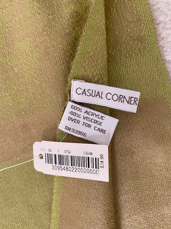 Vintage NWT Casual Corner Chartreuse  Green long … - image 5