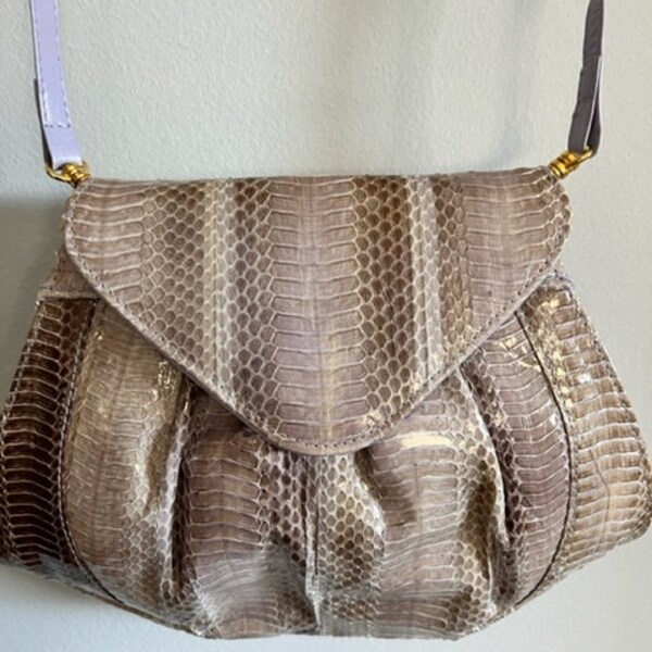 Yellow Snakeskin Effect Shoulder Bag (ONESIZE)
