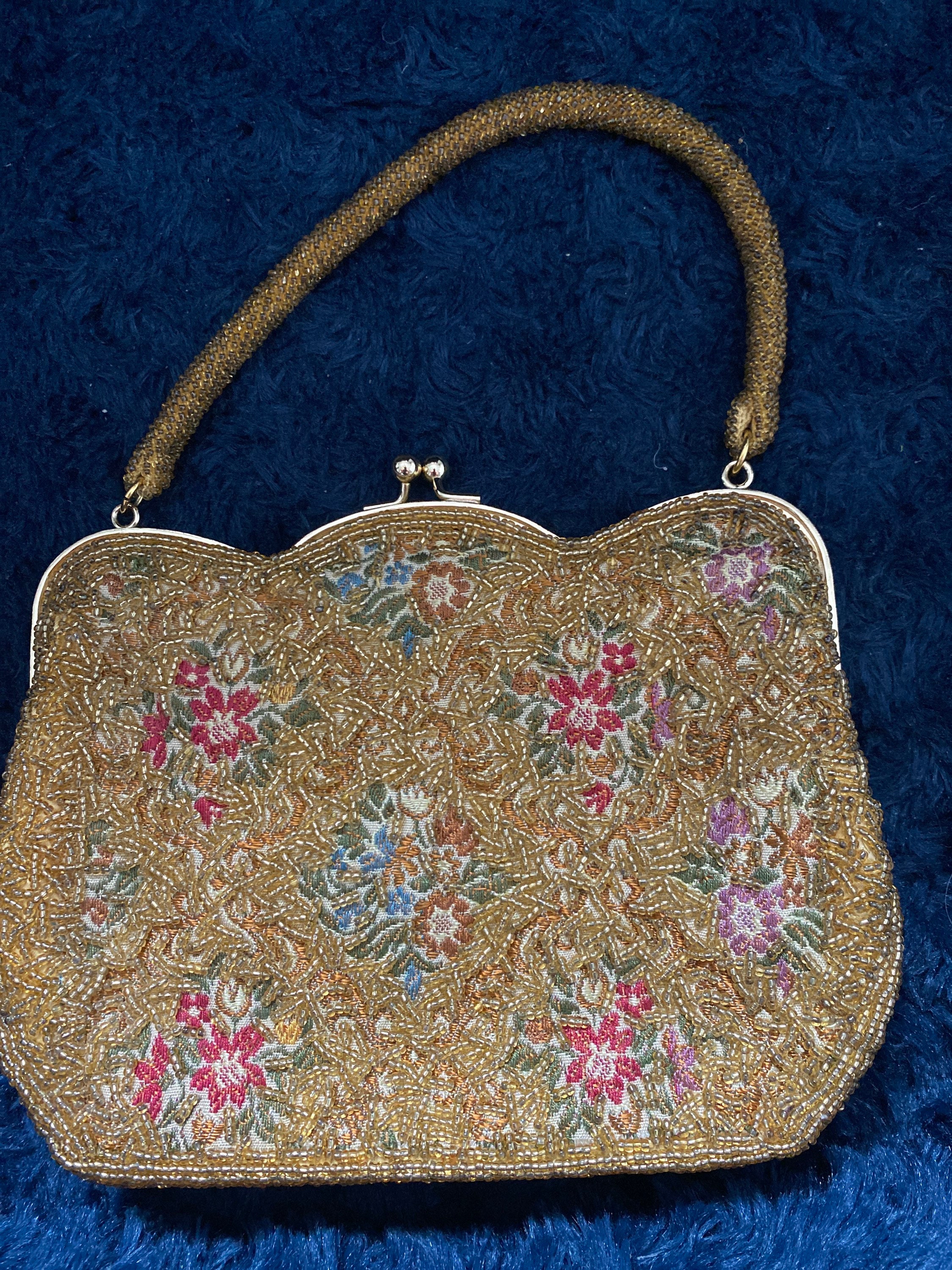 Vintage Beaded Evening Handbag/purse Tapestry Hong Kong -  Sweden