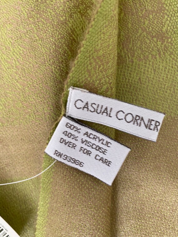 Vintage NWT Casual Corner Chartreuse  Green long … - image 4