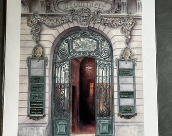 Gail Basner Signed Limited Edition Giclee "Print Doorway" in Paris Print